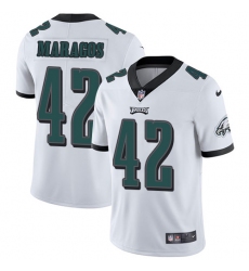 Men's Nike Philadelphia Eagles #42 Chris Maragos White Vapor Untouchable Limited Player NFL Jersey