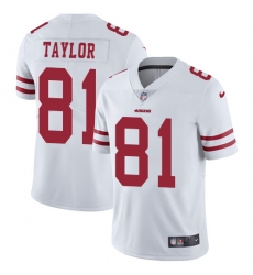 Youth Nike San Francisco 49ers #81 Trent Taylor White Vapor Untouchable Limited Player NFL Jersey