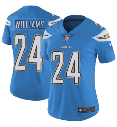 Women's Nike Los Angeles Chargers #24 Trevor Williams Electric Blue Alternate Vapor Untouchable Limited Player NFL Jersey