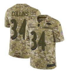 Youth Nike Baltimore Ravens #34 Alex Collins Limited Camo 2018 Salute to Service NFL Jersey