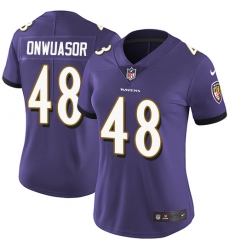 Women's Nike Baltimore Ravens #48 Patrick Onwuasor Purple Team Color Vapor Untouchable Elite Player NFL Jersey