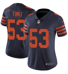 Women's Nike Chicago Bears #53 John Timu Navy Blue Alternate Vapor Untouchable Elite Player NFL Jersey