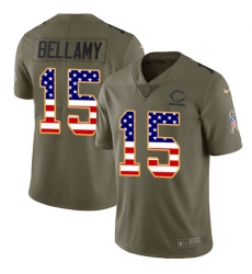 Youth Nike Chicago Bears #15 Josh Bellamy Limited Olive/USA Flag Salute to Service NFL Jersey