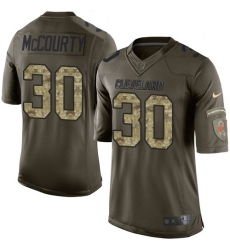 Men's Nike Cleveland Browns #30 Jason McCourty Elite Green Salute to Service NFL Jersey