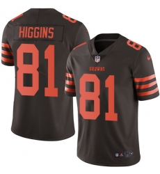 Youth Nike Cleveland Browns #81 Rashard Higgins Limited Brown Rush Vapor Untouchable NFL Jersey