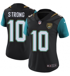 Women's Nike Jacksonville Jaguars #10 Jaelen Strong Black Alternate Vapor Untouchable Limited Player NFL Jersey