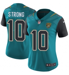 Women's Nike Jacksonville Jaguars #10 Jaelen Strong Teal Green Team Color Vapor Untouchable Limited Player NFL Jersey