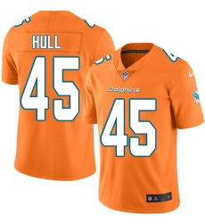 Men's Nike Miami Dolphins #45 Mike Hull Limited Orange Rush Vapor Untouchable NFL Jersey
