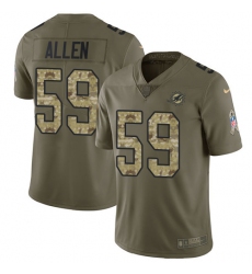 Men's Nike Miami Dolphins #59 Chase Allen Limited Olive/Camo 2017 Salute to Service NFL Jersey