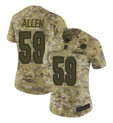 Women's Nike Miami Dolphins #59 Chase Allen Limited Camo 2018 Salute to Service NFL Jersey