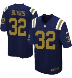 Men's Nike New York Jets #32 Juston Burris Limited Navy Blue Alternate NFL Jersey