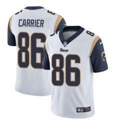 Men's Nike Los Angeles Rams #86 Derek Carrier White Vapor Untouchable Limited Player NFL Jersey
