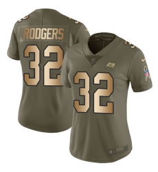 Women's Nike Tampa Bay Buccaneers #32 Jacquizz Rodgers Limited Olive/Gold 2017 Salute to Service NFL Jersey