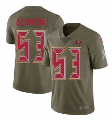 Men's Nike Tampa Bay Buccaneers #53 Adarius Glanton Limited Olive 2017 Salute to Service NFL Jersey