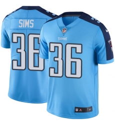 Youth Nike Tennessee Titans #36 LeShaun Sims Light Blue Team Color Vapor Untouchable Limited Player NFL Jersey