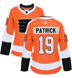 Women's Adidas Philadelphia Flyers #19 Nolan Patrick Premier Orange Home NHL Jersey