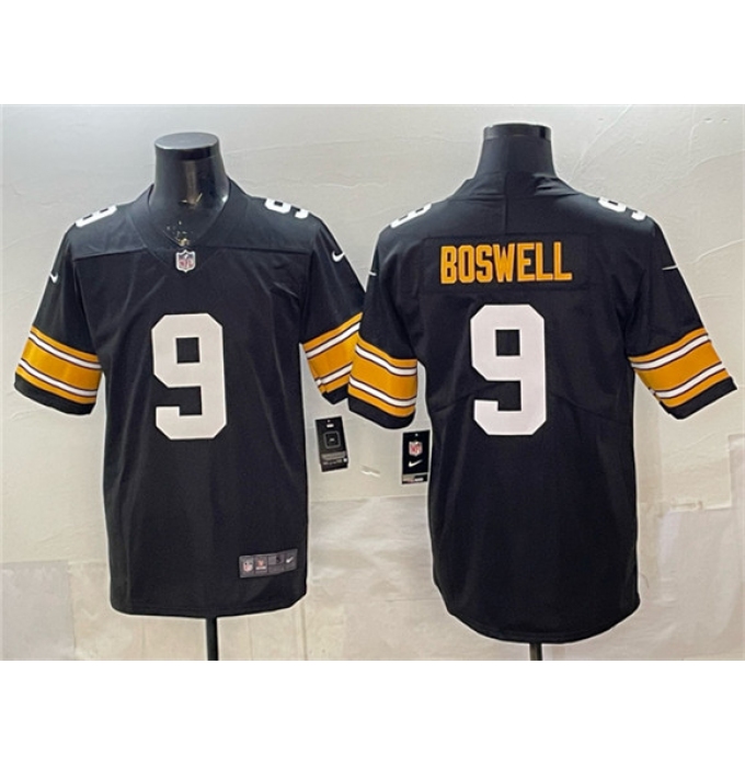 Men's Pittsburgh Steelers #9 Chris Boswell Black Vapor Untouchable Stitched Jersey