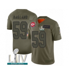 Men's Kansas City Chiefs #59 Reggie Ragland Limited Olive 2019 Salute to Service Super Bowl LIV Bound Football Jersey