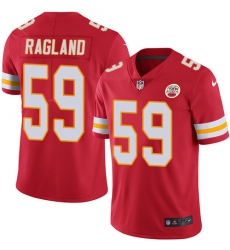 Men's Nike Kansas City Chiefs #59 Reggie Ragland Red Team Color Vapor Untouchable Limited Player NFL Jersey