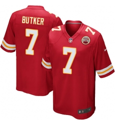 Men's Nike Kansas City Chiefs #7 Harrison Butker Game Red Team Color NFL Jersey