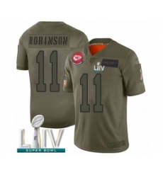 Youth Kansas City Chiefs #11 Demarcus Robinson Limited Olive 2019 Salute to Service Super Bowl LIV Bound Football Jersey