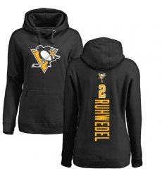 NHL Women's Adidas Pittsburgh Penguins #2 Chad Ruhwedel Black Backer Pullover Hoodie