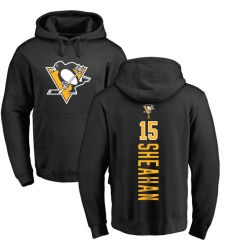 NHL Adidas Pittsburgh Penguins #15 Riley Sheahan Black Backer Pullover Hoodie