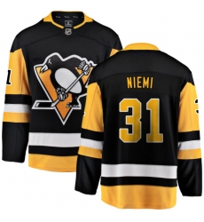 Men's Pittsburgh Penguins #31 Antti Niemi Fanatics Branded Black Home Breakaway NHL Jersey