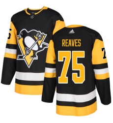 Men's Adidas Pittsburgh Penguins #75 Ryan Reaves Authentic Black Home NHL Jersey