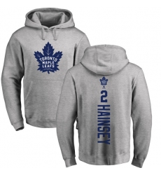 NHL Adidas Toronto Maple Leafs #2 Ron Hainsey Ash Backer Pullover Hoodie