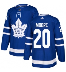 Youth Adidas Toronto Maple Leafs #20 Dominic Moore Authentic Royal Blue Home NHL Jersey