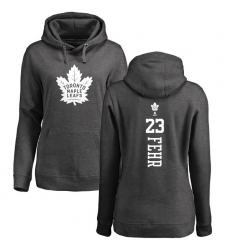 NHL Women's Adidas Toronto Maple Leafs #23 Eric Fehr Charcoal One Color Backer Pullover Hoodie