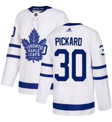 Youth Adidas Toronto Maple Leafs #30 Calvin Pickard Authentic White Away NHL Jersey