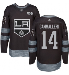 Men's Adidas Los Angeles Kings #14 Mike Cammalleri Authentic Black 1917-2017 100th Anniversary NHL Jersey