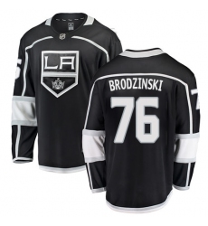 Men's Los Angeles Kings #76 Jonny Brodzinski Authentic Black Home Fanatics Branded Breakaway NHL Jersey