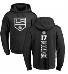NHL Adidas Los Angeles Kings #17 Jonny Brodzinski Black Backer Pullover Hoodie