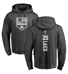 NHL Adidas Los Angeles Kings #25 Brooks Laich Charcoal One Color Backer Pullover Hoodie