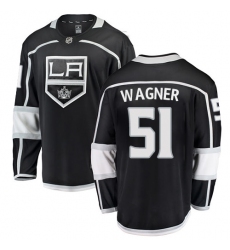 Men's Los Angeles Kings #51 Austin Wagner Authentic Black Home Fanatics Branded Breakaway NHL Jersey