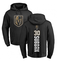 NHL Adidas Vegas Golden Knights #30 Malcolm Subban Black Backer Pullover Hoodie