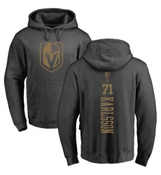 NHL Adidas Vegas Golden Knights #71 William Karlsson Charcoal One Color Backer Pullover Hoodie