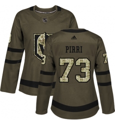 Women's Adidas Vegas Golden Knights #73 Brandon Pirri Authentic Green Salute to Service NHL Jersey