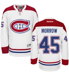 Youth Reebok Montreal Canadiens #45 Joe Morrow Authentic White Away NHL Jersey