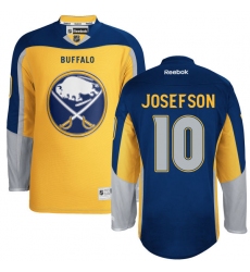 Men's Reebok Buffalo Sabres #10 Jacob Josefson Authentic Gold New Third NHL Jersey