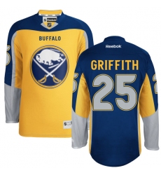 Men's Reebok Buffalo Sabres #25 Seth Griffith Authentic Gold New Third NHL Jersey