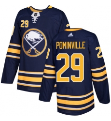 Men's Adidas Buffalo Sabres #29 Jason Pominville Authentic Navy Blue Home NHL Jersey