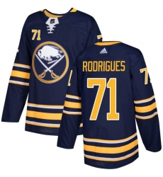 Youth Adidas Buffalo Sabres #71 Evan Rodrigues Authentic Navy Blue Home NHL Jersey