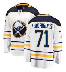 Youth Buffalo Sabres #71 Evan Rodrigues Fanatics Branded White Away Breakaway NHL Jersey