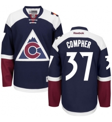 Men's Reebok Colorado Avalanche #37 J.T. Compher Premier Blue Third NHL Jersey