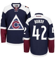 Men's Reebok Colorado Avalanche #42 Sergei Boikov Premier Blue Third NHL Jersey