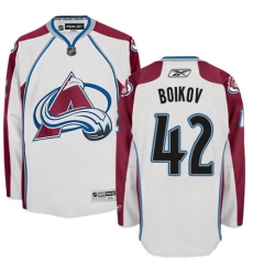 Women's Reebok Colorado Avalanche #42 Sergei Boikov Authentic White Away NHL Jersey
